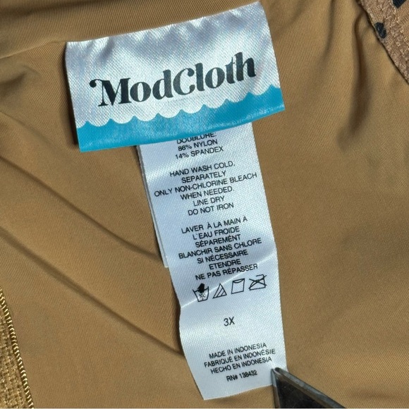 Modcloth The Bonita One-Piece cheetah Swimsuit woman’s SZ. 3X - Picture 13 of 16